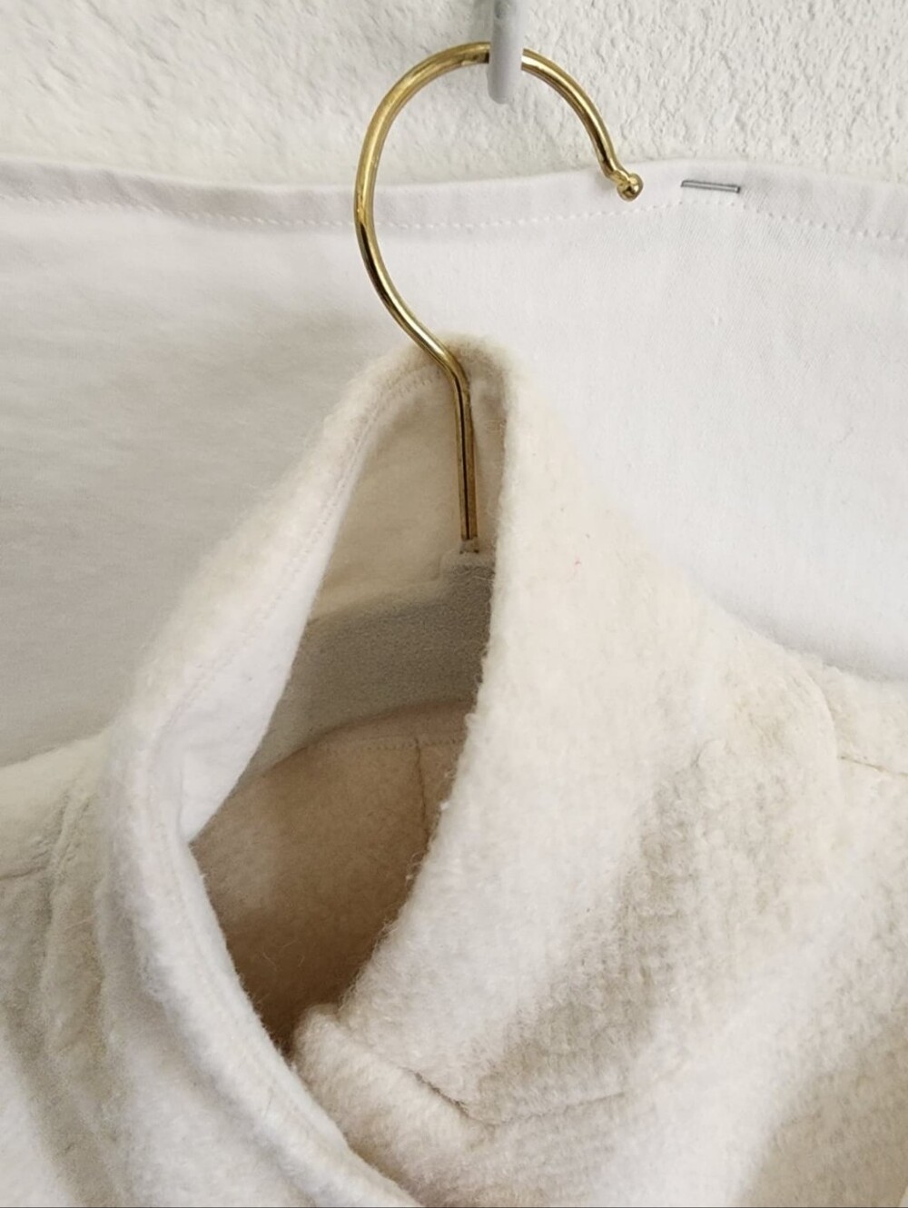 Ann Taylor Ivory Double-Breasted Long Wool Coat. - Picture 15 of 16